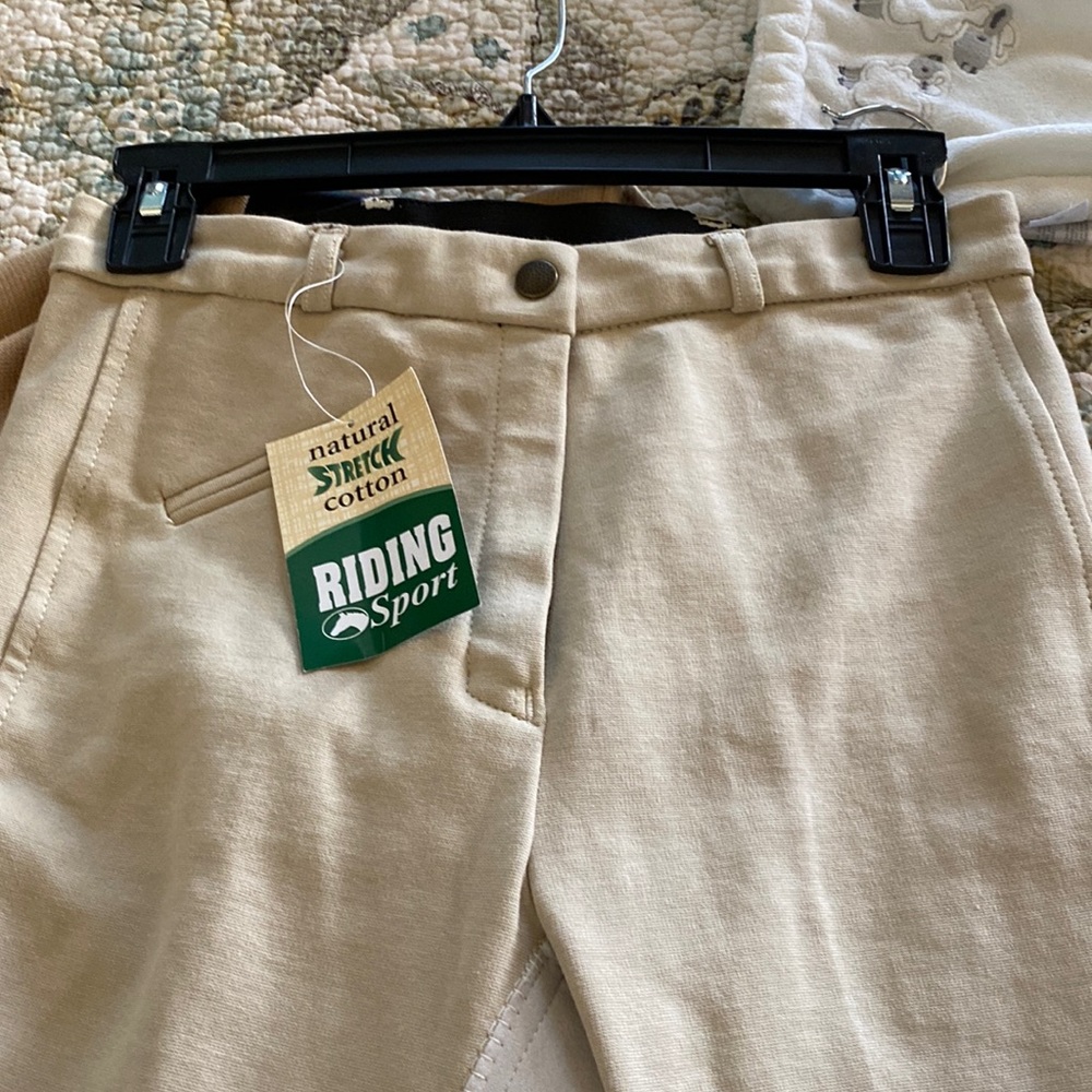 Women's Beige Stretch Cotton Riding Pants